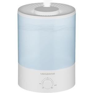 MegaWise Healthy Top-Refill Cool Mist Humidifiers for Bedroom, 24dB Ultrasonic Air Vaporizer with Water Filter for Baby [PP Material], Colorful Night Light,1 Gal Essential Oil Diffuser, Auto Shut Off