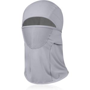 Cooling Ski Mask Sun UV Protection Hood Breathable with Nose Mesh, Balaclava Face Mask for Men Women - Motorcycle Fish (US, Alpha, One Size, 1Pcs-Gray) (Gray)