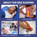 Positional Pillow - Anti-Snoring Memory Foam Pillow - Ideal for Throat Related Snoring Relief & Supports Healthy Side Sleep Positioning