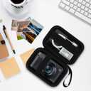 Camera Case for Canon PowerShot SX740/ SX730/ SX720/ SX620/ G7 X Mark II III Digital Camera, Camera Protective Box Hard Travel Storage Bag, Mesh Pocket fits Cable, Batteries, SD Card, Black