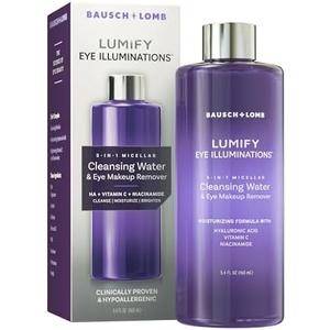 LUMIFY Eye Illuminations Cleansing Water & Eye Makeup Remover, 3-in-1 Micellar Water Contains Hyaluronic Acid, Vitamin C & Niacinamide, Hypoallergenic, Removes Waterproof Makeup, 5.4 Oz (160 mL) : Beauty & Personal Care
