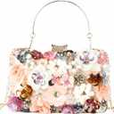 Women Clutches Flower Evening Handbag Chain Strap Shoulder Bag