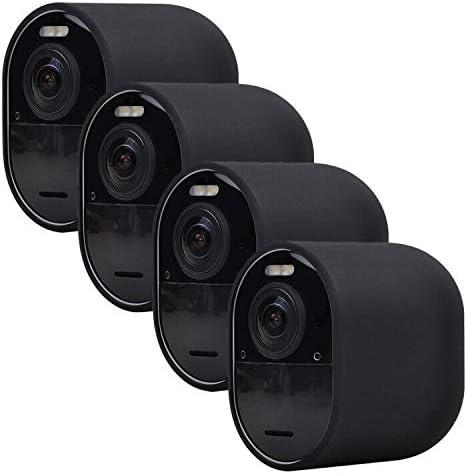 Silicone Case Cover for Arlo Camera, Weatherproof Protective Skin Cover for Arlo Ultra/Ultra 2/Pro 4/Pro 3 Black, 4 Pack