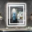 24"x30" LED Bathroom Mirror with Lights, Backlit & Front Lit, Anti-Fog Lighted Bathroom Vanity Mirror for Wall, Memory Function, Dimmable, HD Tempered Glass, Shatter-Proof
