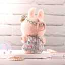 Doll Clothes for Labubu 17cm Have a Seat & Exciting Macaron & Big into Energy Series Dolls, Luxury Chic Series for 17cm Dolls Accessories (White Dress+Hairband+Bag)