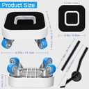 New Upgrade Furniture Sliders, Furniture Movers with Wheels, Furniture Lift Mover Tool Set with 360 Rotatable Wheels, Furniture Dolly for Moving Heavy Duty Sofa, Bed, Load Capacity Up to 750lb (1in wheels + 1 pry bar) Missing 1 anti-slip mat and 1 furniture dolly