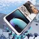 Razr Plus 2023 Case, Brown Cute Cat Anti-Scratch Solid Hard case Protective Shookproof Phone Cover for Motorola Razr+ 2023/Razr Plus 2023