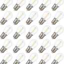 DC 3V Low Voltage, Solar String Light Bulbs, Shatterproof Waterproof S14 LED Bulbs, E26 Medium Base 1W Warm White 2700K 25 Pack.