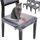 Novabright 6 Pack Dining Chair Covers, Large Plastic Covers, Clear Chair Protector for Kitchen Keep Your Seat Away from Water Dust Stain and Pet Claws W/22 x D/17 Fits 21"- 23"