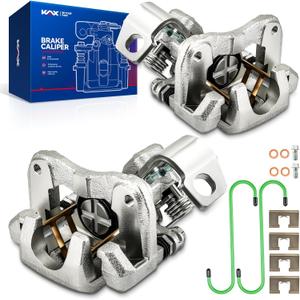 KAX Rear Left & Right Disc Brake Caliper Assembly w/bracket Fits for Honda Civic 1.8L 2006-2015, Civic 2.0L 2006-2011, Civic 2.4L 2012-2015; for Acura ILX 2.0L 2013-2018, Replace# 19B3298 19B3299
