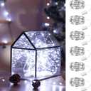 HXWEIYE 6 Pack White Fairy Lights Battery Operated, 7ft 20LED Mini Fairy Mason Jar String Light, Waterproof Firefly Starry Lights for DIY Wedding Party Bedroom Patio Christmas Dcor