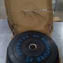 Fitvids Olympic Bumper Plates Set, 2" Weight Plates for Strength Training & Weightlifting, Paris or Set or Set with Barbell, Multiple Options (Black, 45LB)