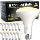 TJOY 12 Pack BR30 Led Bulb 65W Equivalent, Dimmable Flood Light Bulbs Indoor, E26 Base, 3000K Warm White, 9W, 800 LM, Recessed Lighting Bulbs for Ceiling, Recessed Can, Living Room and Kitchen