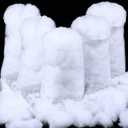 Shappy 17.64 Ounce/ 500 G Fake Clouds Snow Decoration Artificial White Cloud Fiber Faux Fluffy Snow Indoor Soft Artificial Fake White Cotton Winter Craft Decor Christmas Tree Village Displays