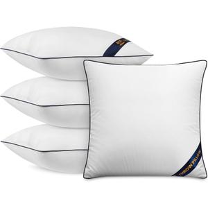 Utopia Bedding Throw Pillow Inserts (Pack of 4, White), 20 x 20 Inches Decorative Indoor Pillows for Sofa, Bed, Couch, Cushion Sham Stuffer (20x20 Inch)