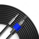 2Pack 6 ft Speakon to 1/4" Male Speaker Cables, Professional 12 Gauge AWG Wire Audio Amplifier Connection Cord, DJ/PA Speaker Cable Wire with Twist Lock.