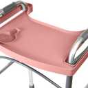 Sigo Pink Walker Tray for Rolling Folding Walker, Tray Table with Cup Holder for Standard Walkers Seniors, Detachable Non Slip TV Accessories Basket Holding Plate Cups Clip On Small Bag Carrier (Pink)