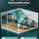 2000 Sq. Ft Dehumidifier for Home/Basement, 30 Pints 36 dB Dehumidifiers for Bedroom/Bathroom With Drain Hose LED Intelligent Humidity Light