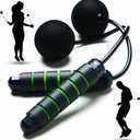 Weighted Cordless Jump Rope - Adjustable Length Ropes Ropeless Jump Rope For Beach Body - Eliminate Dad Bod With Indoor Jumprope - Cordless Jumping Rope Great For Improving Fitness In Small Spaces