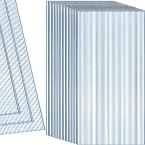 Hotop 18 Pcs Polycarbonate Greenhouse Panels Double Layer Polycarbonate Panels Waterproof UV Protected Sheet Corrugated Plastic Roof Greenhouse Replacement Cover (4' X 2' X 0.24")