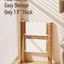 Mayi Plus 2-Step Aluminum Ladder,Lightweight Folding Step Stool with Extra-Wide Anti-Slip Steps,330 lbs Capacity,Compact Space-Saving Design for Home,Kitchen and OfficeWhite&Woodgrain