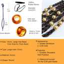 280Pcs Hair Beads for Braids Large Hole African Hair Bead for Women for Large Braids 14mm Brown Jumbo Pony Beads for Braiding Jewelry Making Macrame Crafts Assorted Colors Beading Supplies