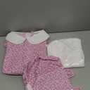 NSPSTT Girl Pioneer Costume Prairie Dresses for Girls Floral Colonial Dress Girl 1800s Dress (XX-Large, Long Sleeve-pink)