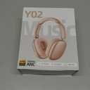 Wentronic Y02 Active Noise Cancelling Headphones, 60H Battery, 5 EQ Music Modes, Hi-Res Audio, Deep Bass, Foldable Wireless Over Ear Bluetooth 5.4 Headset, Breathable Leather Earpads (Starlight)