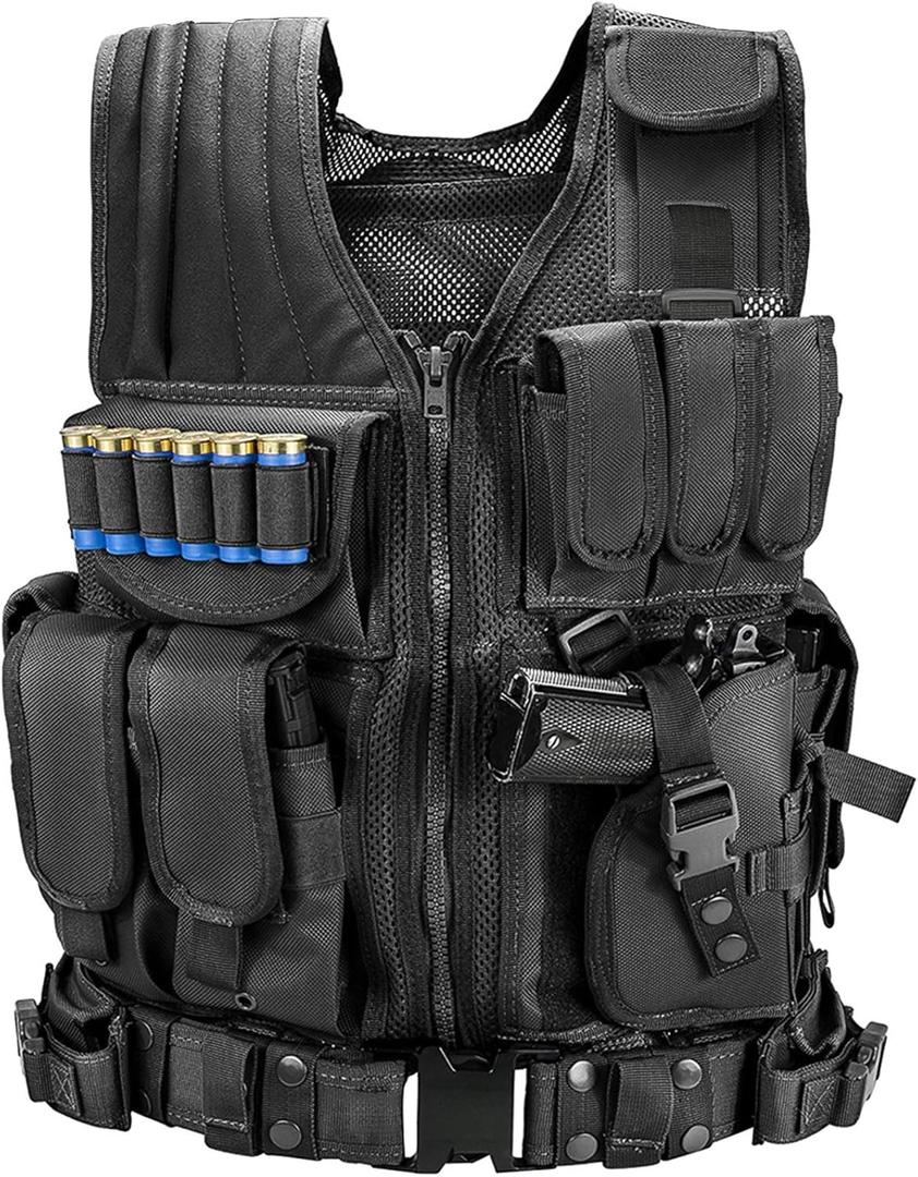Marmot Tactical Vest Durable Mesh Vest with Detachable Belt & Holster for Subcompact/Compact/Standard Pistol