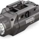 Feyachi HL-20 Pistol Light 1500 Lumen Upgrade LED Weapon Light Compact Rail Mounted Handgun Tactical Flashlight Rail Locating Keys for Picatinny, Gunmetal