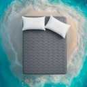 Sleep Zone Queen Cooling Mattress Protector, Waterproof Mattress Pad for Hot Sleepers, Soft Breathable Topper, Deep Pocket Cover, Hotel Quality, Dark Gray