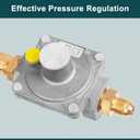 GASPRO 710-003 Natural Gas Pressure Regulator, 1/2 PSIG Inlet Pressure & 4" W.C. Outlet Pressure, for Grill, Fire Pit, Stove and More, 1/2" Male Flare x 3/8" Female Flare Adapter Included