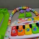Fisher-Price Baby Playmat Deluxe Kick & Play Piano Gym for Learning & 2 Maracas Soft Rattles for Newborn to Toddler Play Ages 0+ Months (Green)
