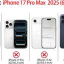 2 x NITITOP for iPhone 17 Pro Max Case Cute Little Love Heart - White Black
