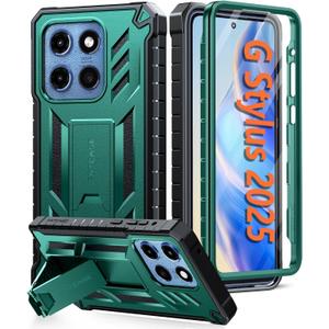 FNTCASE for Motorola Moto G-Stylus-5G-2025 Case: Military Grade Drop Proof Protection Mobile Cover with Kickstand | Matte Textured Rugged Shockproof TPU for Moto G Stylus 2025 Case - Green FNTCASE for Motorola Moto G-Stylus-5G-2025 Case: Military Grade Drop Proof Protection Mobile Cover with Kickstand | Matte Textured Rugged Shockproof TPU for Moto G Stylus 2025 Case - Green