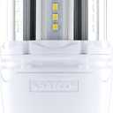 Satco S49390 Corncob LED HID Light Bulb, Medium Base, 18W, 35000 Hour Rating, 2484L, Natural Light