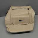 WYFJNX PU Leather Backpack Purse for Women Fashion Multipurpose Design Handbag Ladies Shoulder Bags Travel Backpack Beige