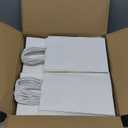 BAG BOX 100 Pack 5.9x3.1x8.25 Inch White Gift Bags with Handles,Bulk Kraft Paper Bags for Shopping, Retail, Merchandise, Wedding, Party Favors, Paper Grocery Sacks