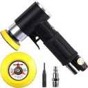 2" & 3" Dual Action Mini Air Sander, Random Orbital Pneumatic Polisher Kit with Pads & Accessories, High Speed Air Angle Sander for Auto Body, Wood, Metal, and Furniture Polishing