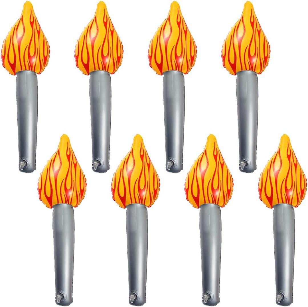 8Pcs Inflatable Torch Fun Torch Inflates Inflatable Joy Torches for Sports Games, Fake Torches, Sports Competitions Stage Show Props