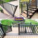 Hulave Split Post Base Cover - Fits 2.5"x2.5" Post/4.5"x4.5" Base for Indoor/Outdoor Iron Railing, Fence, Stair Decorative Skirt Black 8P