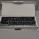 Wireless Keyboard and Mouse Ultra Slim Combo, TopMate 2.4G Silent Compact USB 2400DPI Mouse and Scissor Switch Keyboard Set with Cover, Batteries Included, for PC/Laptop/Windows/Mac - Gray Black