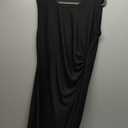 FANDEE Women's Summer Sleeveless Ruched Waist A-Line Knee Length Wedding Guest Cocktail Party Midi Dress, 3XL