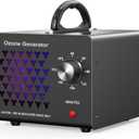 Ozone Generator 70000mg, High Capacity Ozone Machine Odor Removal Up to 6000 Sq.Ft, Ozone Odor Eliminator, Ionizer Ozonator for Smoke, Car, Basement, And Pet Room, Black