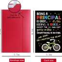 4 x Funny Principal Appreciation Card Gift, Thank You Gift for School Principal, Humorous Leadership Greeting for Principals Day, End of Year Appreciation Card from Staff Students Families