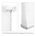 Cordless Cellular Shades, No Drill No Tools Light Filtering Honeycomb Shades, Pleated Blinds for Windows, Easy to Install, White 36" W x 48" H