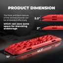 2pcs Off-road Traction Boards with Jack Base 41.1"L * 11"W * 2"H, Red