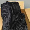Sunbeam Electric Throw Royal Posh Velvet Heated Blanket,4 Heat Settings, 4-Hour Auto Shut-Off, Fast Heating, Lush, Silky, and Ultra Comfy, Ribbed Ebony Color, 50" x 60"