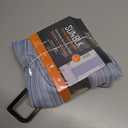 SUN+BLK Swenson Lined Theatre Grade Textured Jacquard Total Blackout Rod Pocket with Back Tabs Single Curtain Panel, Navy, 52 x 63 In