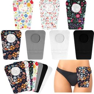 Mumufy 14 Pcs Ostomy Bag Pouch Covers for Women Men with Round Opening Care Protector Shower Wraps Cover Odor
